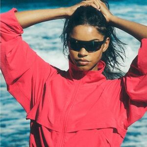 ALO Sport Star Full Zip Jacket. Candy Red